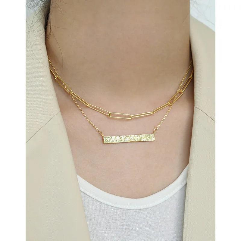 925 Sterling Silver Necklace INS Niche Chain Choker