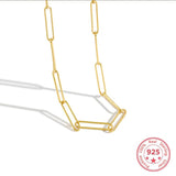 925 Sterling Silver Necklace INS Niche Chain Choker