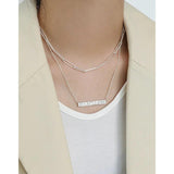 925 Sterling Silver Necklace INS Niche Chain Choker