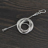 S925 Silver Retro Braided Horsewhip Chain Necklace