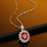 925 Silver Turquoise Pendant Necklace Collarbone Chain