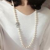 Freshwater Pearl Bow Clasp Necklace