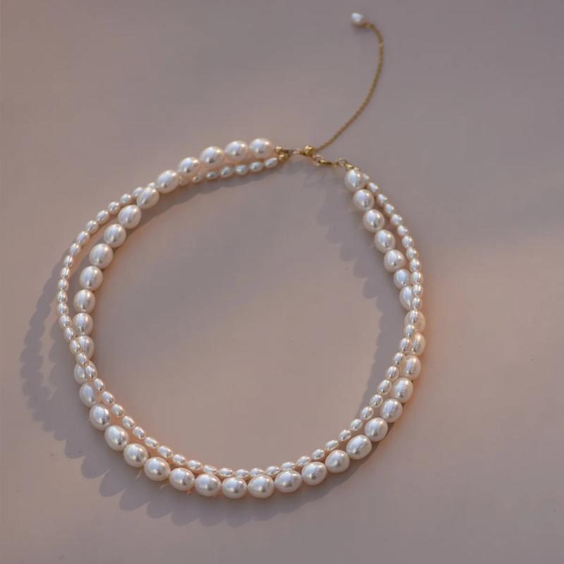 Freshwater Pearl Double Layered Choker Necklace