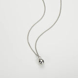 Sterling Silver Pendant Necklace 8mm Bead High Finish Jewelry 18Inch