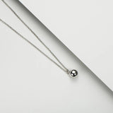 Sterling Silver Pendant Necklace 8mm Bead High Finish Jewelry 18Inch