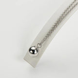 Sterling Silver Pendant Necklace 8mm Bead High Finish Jewelry 18Inch