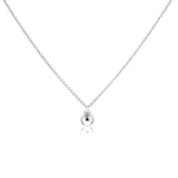 Sterling Silver Pendant Necklace 8mm Bead High Finish Jewelry 18Inch