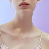 925 Silver Necklace 12 Constellation Zircon Pendant Collier Gift