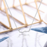 925 Silver Necklace 12 Constellation Zircon Pendant Collier Gift