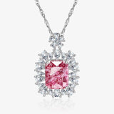 S925 Sterling Silver Dazzling Necklace with Diamond Pendant