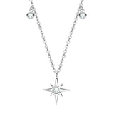 3MM Moissanite Star Pendant 925 Silver Necklace, Birthday Gift