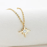3MM Moissanite Star Pendant 925 Silver Necklace, Birthday Gift