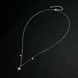 3MM Moissanite Star Pendant 925 Silver Necklace, Birthday Gift
