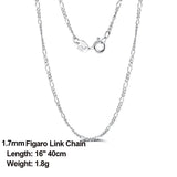 925 Sterling Silver Diamond-Cut Link Chain Necklace