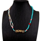 Shell Pearl Turquoise Coral Agate Necklace