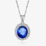 Royal High Carbon Diamond Pendant Necklace S925 Sterling Silver
