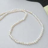 Natural South Sea Baroque Pearl Necklace 3-4mm