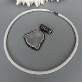 Clear Quartz Buddha Pendant Rhinestone Choker Necklace