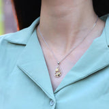925-Sterling-Silver Honeycomb Sunflower Necklace
