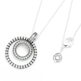 925 Silver Collier Signature Pave Pendant & Necklace