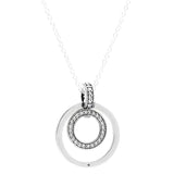 925 Silver Collier Signature Pave Pendant & Necklace