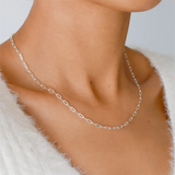 925 Silver Necklace Dainty Choker Chain Pendant for Women