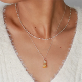 925 Silver Necklace Dainty Choker Chain Pendant for Women