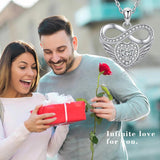 925 Sterling Silver Infinity Heart Pendant Necklace