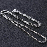 S925 Silver Vintage Necklace Hemp Rope Weave Pattern 1.6mm