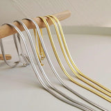 S925 Snake Bone Chain Necklace Hip Hop Blade Chain
