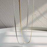 S925 Snake Bone Chain Necklace Hip Hop Blade Chain