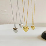 925 Silver Irregular Love Necklace Pendant Niche Stackable Jewelry