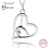 925 Silver Gymnastics Pendant Necklace Flip Gymnast Jewelry Gift