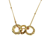 S925 Sterling Silver Retro Circle Pendant Bead Necklace
