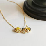 S925 Sterling Silver Retro Circle Pendant Bead Necklace