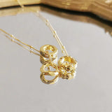 S925 Sterling Silver Retro Circle Pendant Bead Necklace
