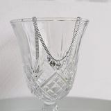 S925 Sterling Silver Zircon Clavicle Chain Necklace