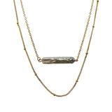 S925 Silver Double Layered Necklace Baroque Pearl Clavicle Chain