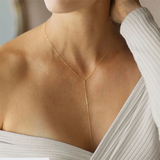 Y Necklace 14K Filled Choker Pearl Pendants Boho Long Necklace