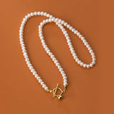 925 Silver Baroque Pearl Charm Necklace for Women