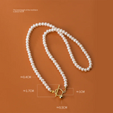 925 Silver Baroque Pearl Charm Necklace for Women