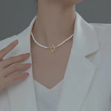 925 Silver Baroque Pearl Charm Necklace for Women
