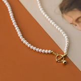 925 Silver Baroque Pearl Charm Necklace for Women