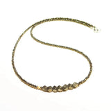 Real Pyrite Beads 925 Silver Choker Necklace