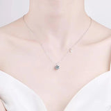 Iced Moissanite Pearl Necklace 925 Silver Pendant