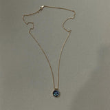 925 Silver Abalone Shell Pendant Necklace Colorful Small Necklace