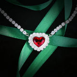 High Carbon Diamond Heart Necklace