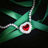 High Carbon Diamond Heart Necklace