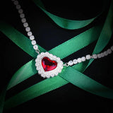 High Carbon Diamond Heart Necklace