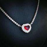 High Carbon Diamond Heart Necklace